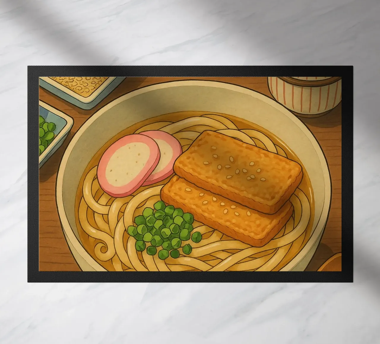 Ciotola di noodles Udon in stile anime - Serie di piatti giapponesi n. 1 zerbino da japanfox