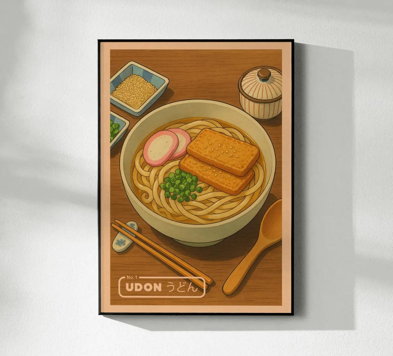 Ciotola di noodles Udon in stile anime - Serie di piatti giapponesi n. 1 plexiglass da japanfox