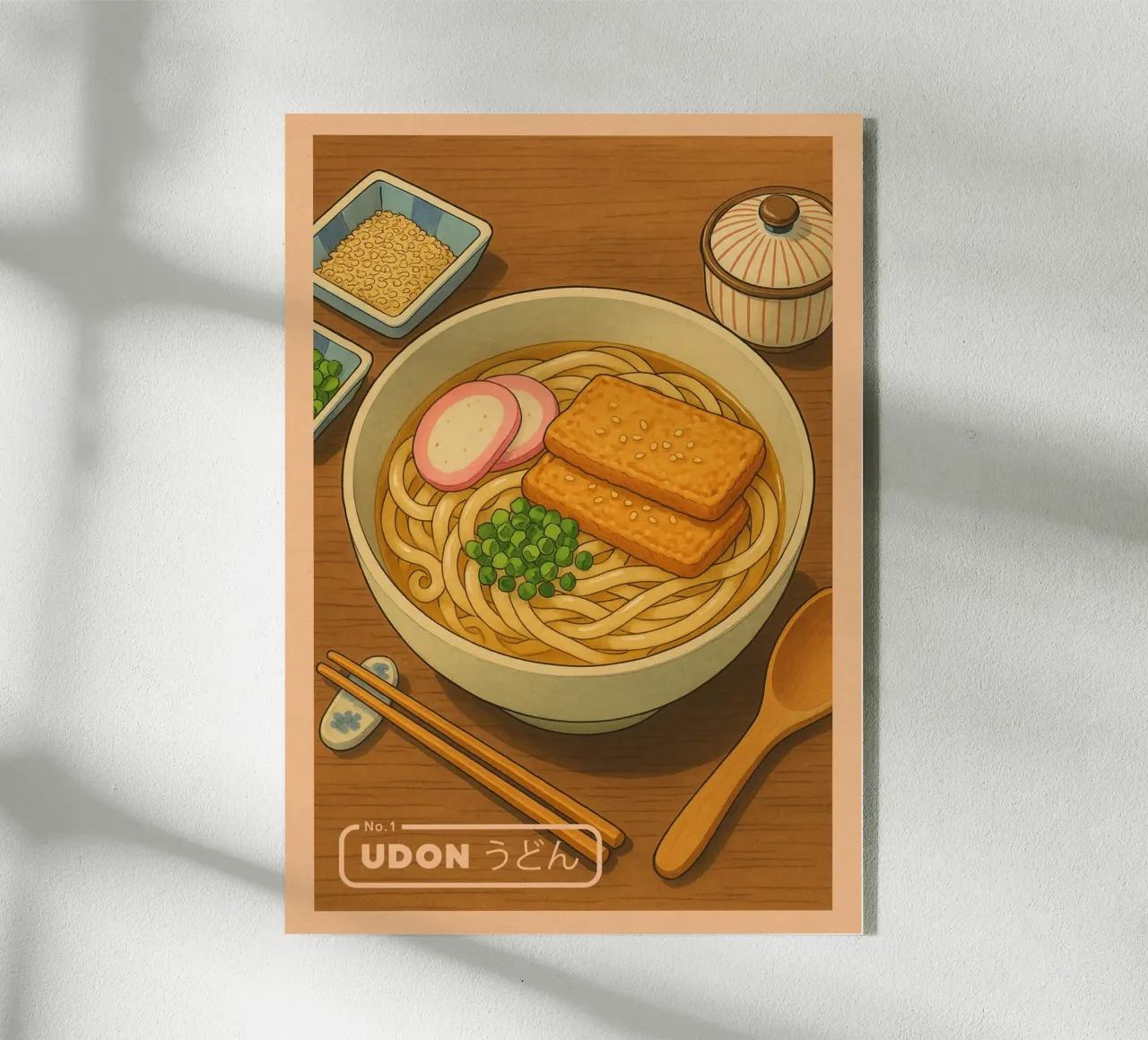 Ciotola di noodles Udon in stile anime - Serie di piatti giapponesi n. 1 plexiglass da japanfox