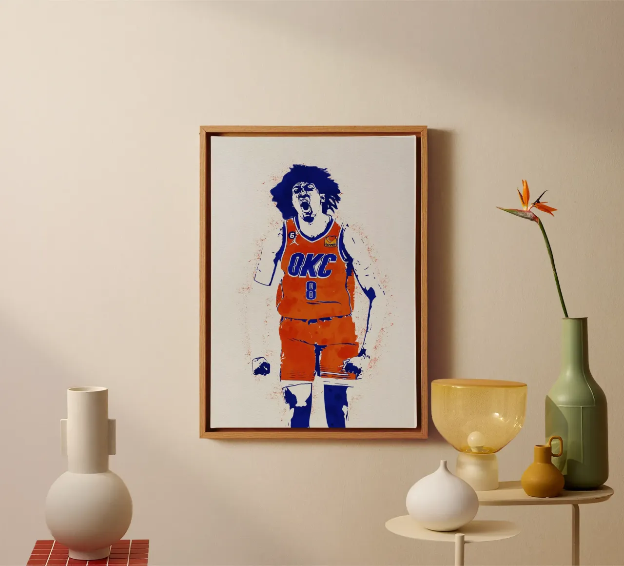 Jalen Williams Oklahoma City Thunder tela con Cornice a cassetta da tenten