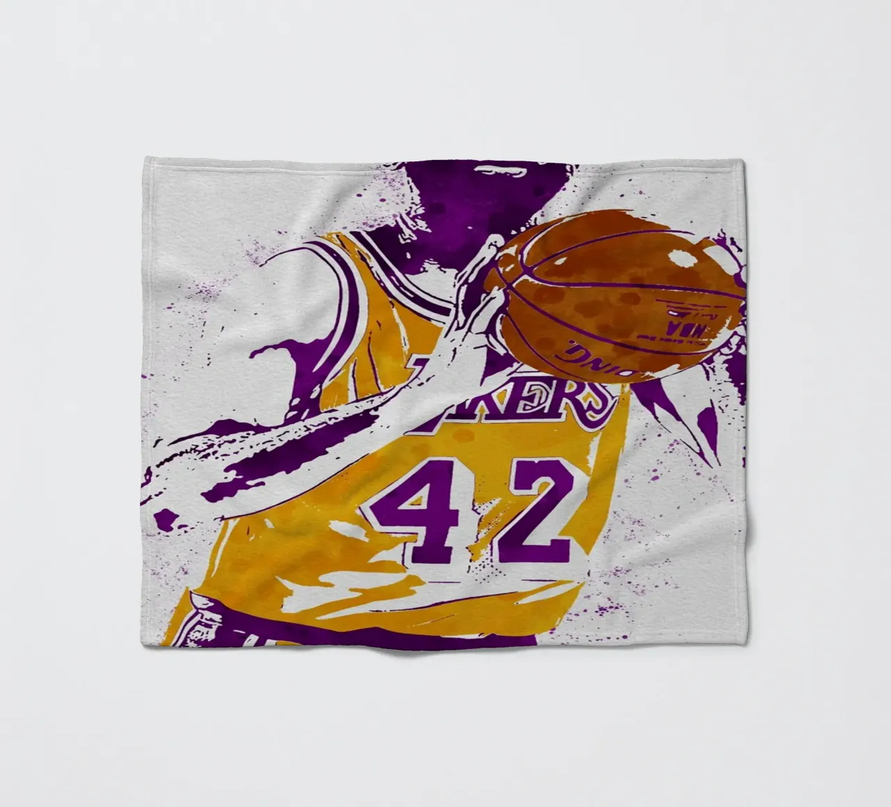 James Worthy LA Lakers coperta in pile da tenten