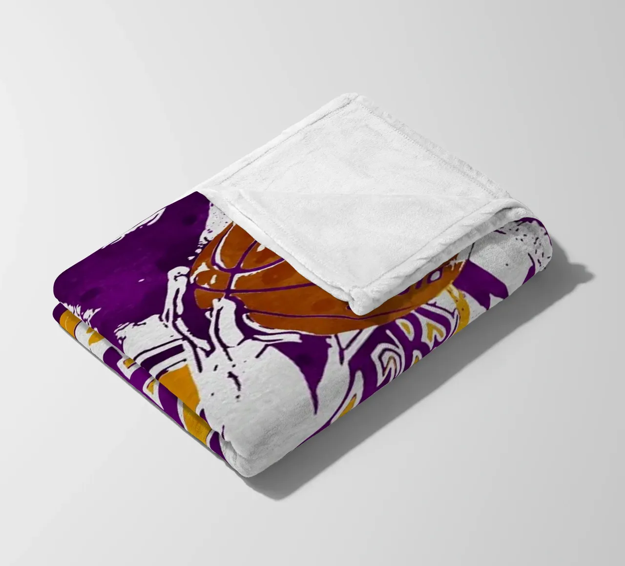 James Worthy LA Lakers coperta in pile da tenten