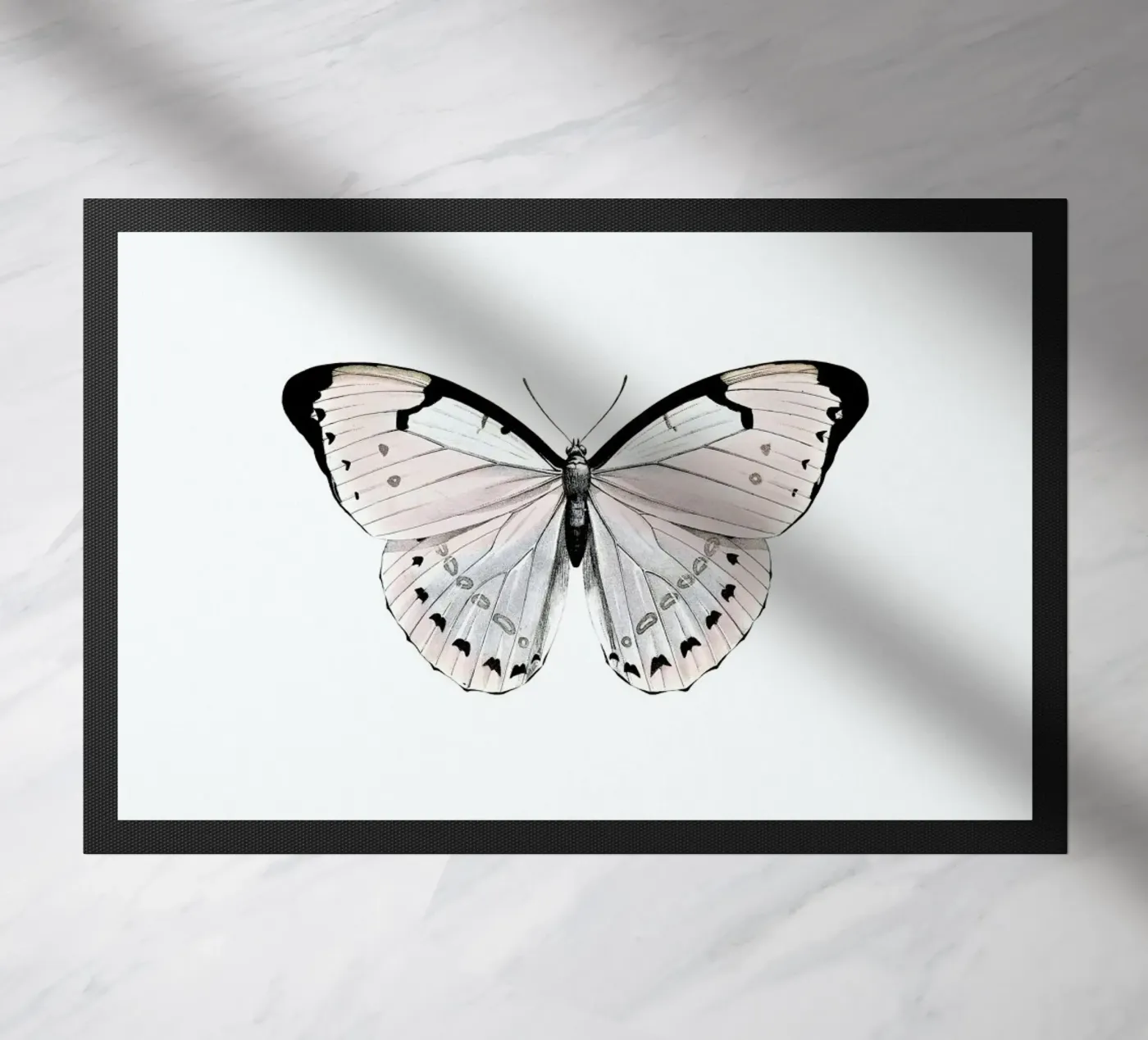 Papillion Rose doormat by Monika Strigel