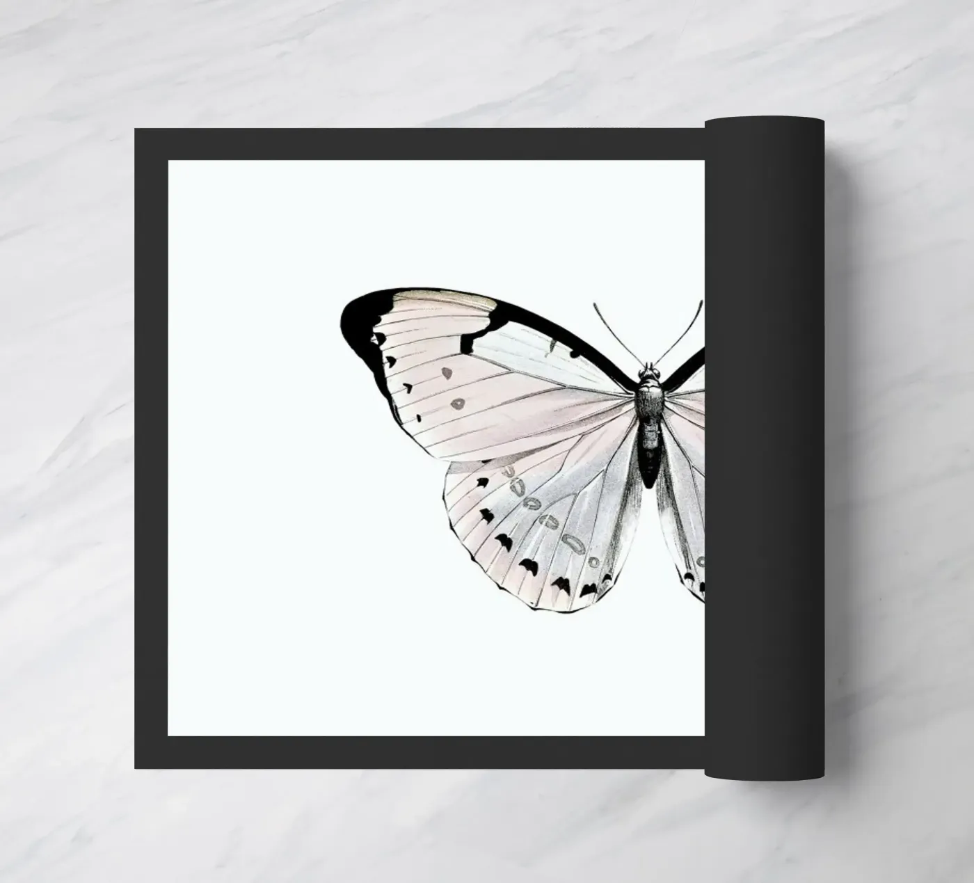 Papillion Rose doormat by Monika Strigel