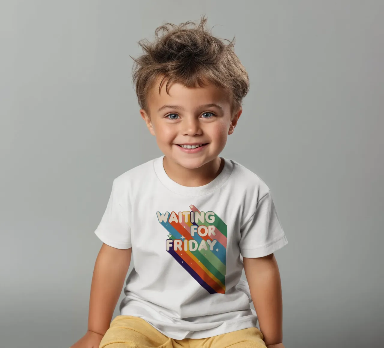 Aspettando il venerdì Retro Art t-shirt bambini da showmemars