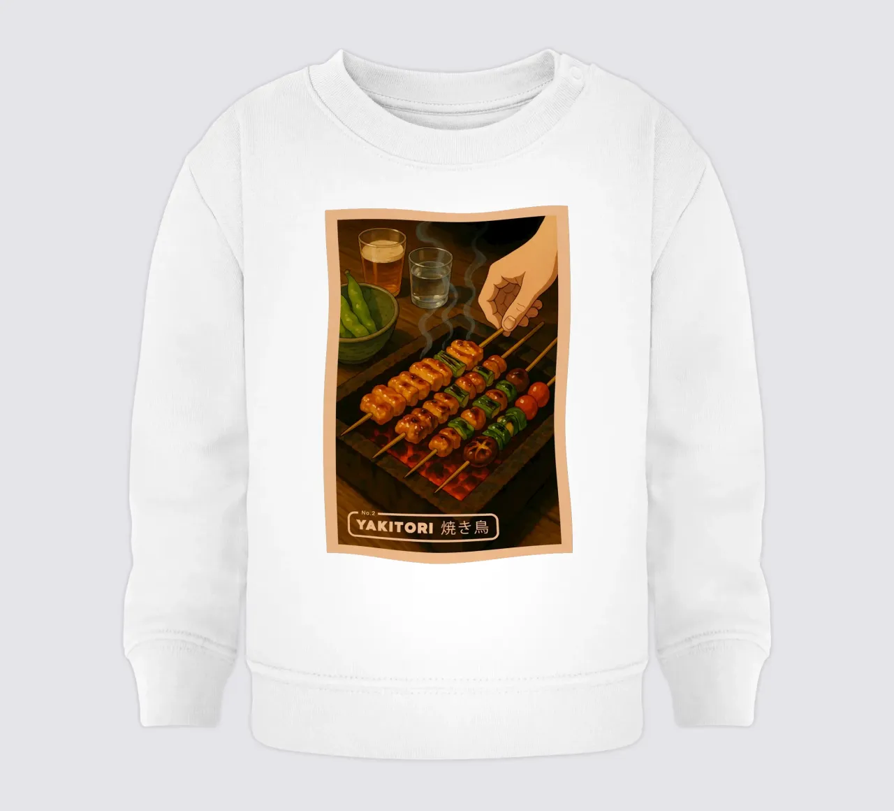 Spiedini Yakitori in stile Anime - Serie di piatti giapponesi n. 2 felpa neonato da japanfox