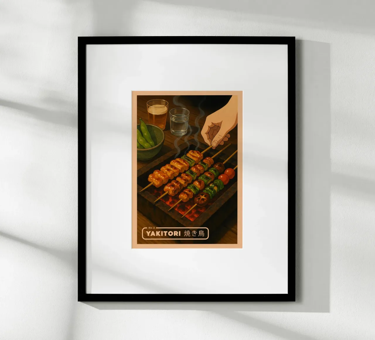Pinchos Yakitori estilo anime - Serie de comida japonesa nº 2 poster de japanfox