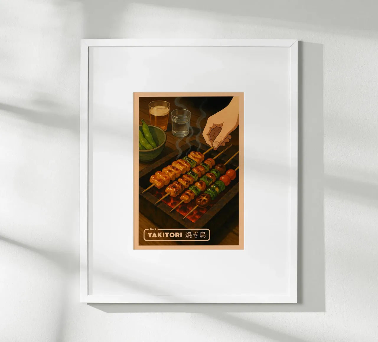 Pinchos Yakitori estilo anime - Serie de comida japonesa nº 2 poster de japanfox