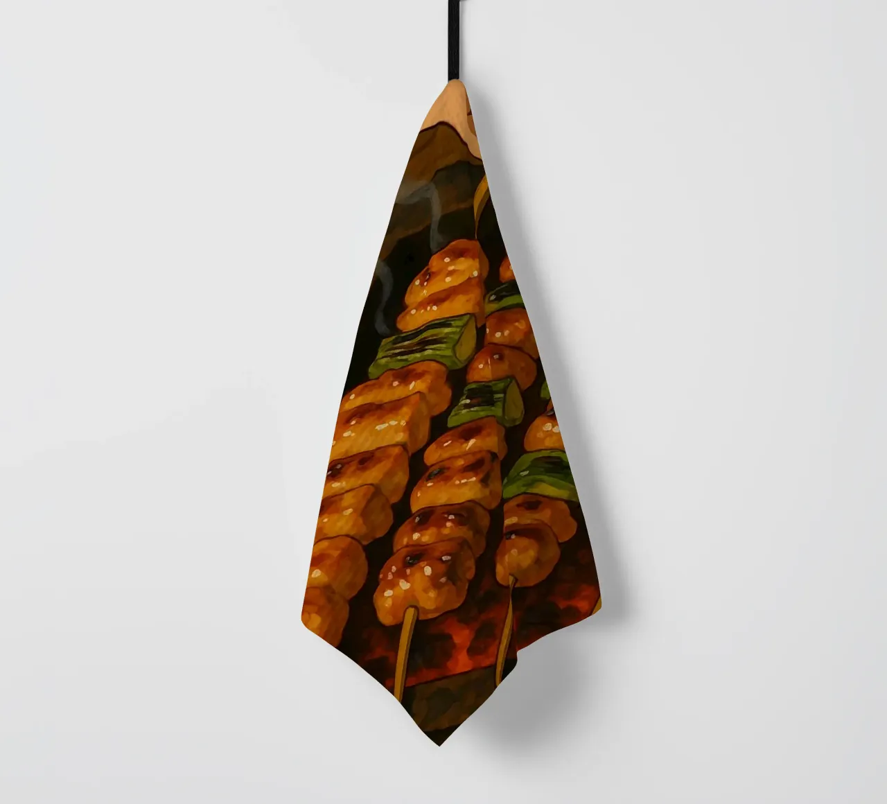 Spiedini Yakitori in stile Anime - Serie di piatti giapponesi n. 2 canovaccio da cucina da japanfox