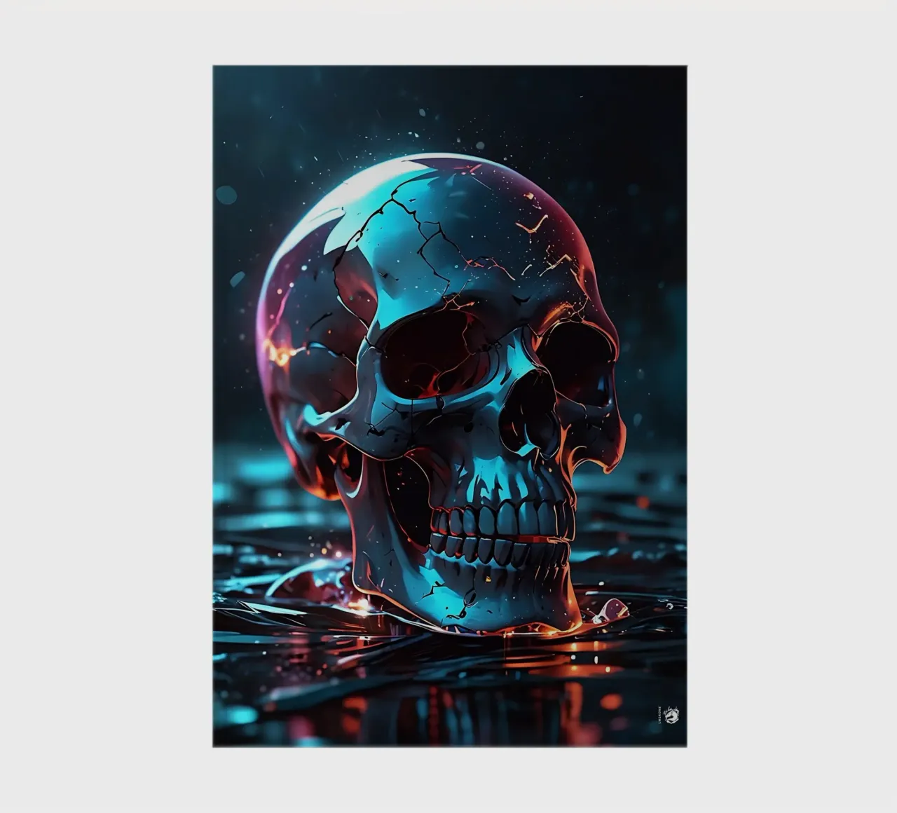 Dark skull abstract notebook by LM2KONE