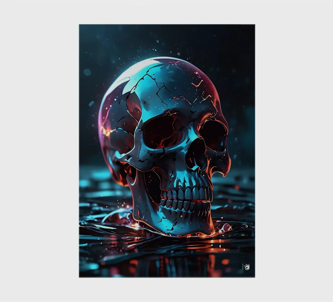 Dark skull abstract notebook by LM2KONE