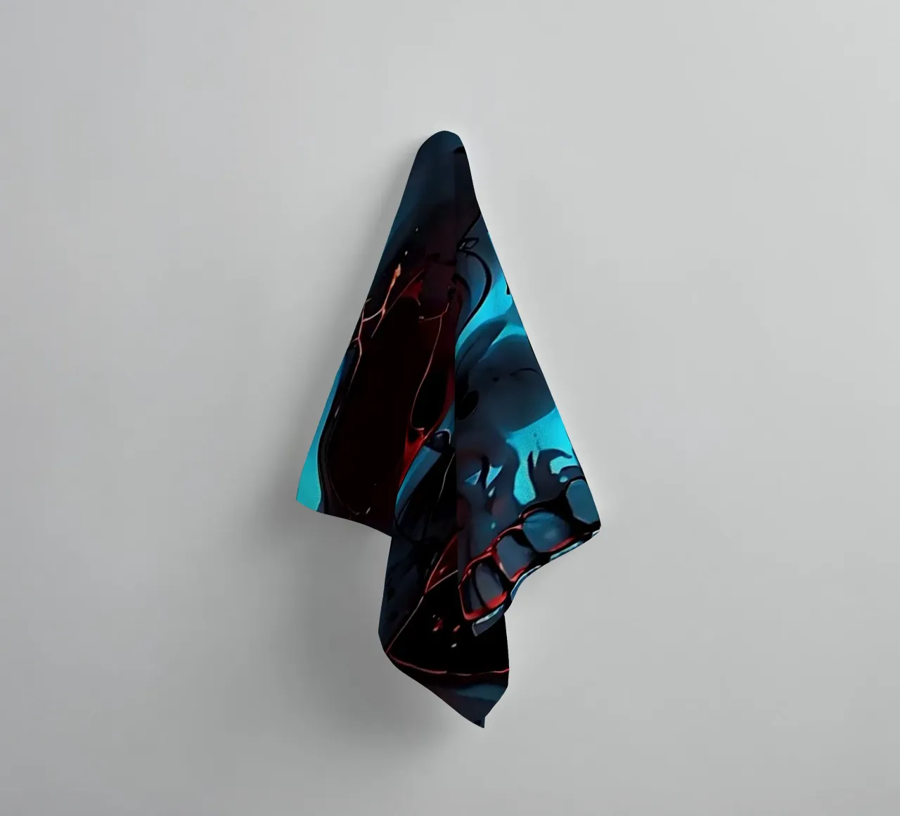 Dark skull abstract towel by LM2KONE