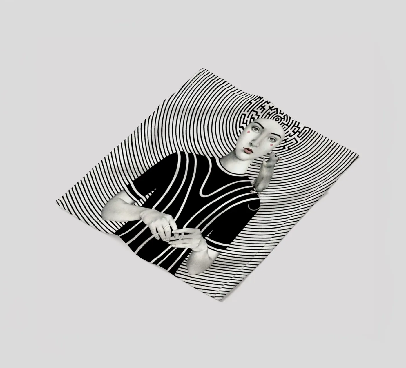 Mara fleece blanket by Sofia Bonati