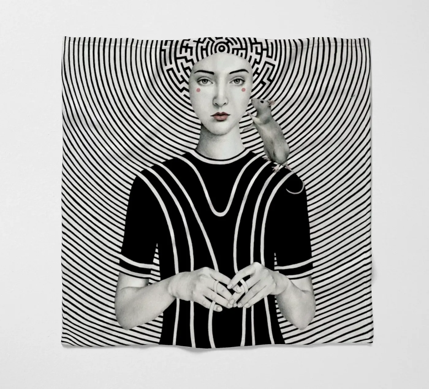 Mara fleece blanket by Sofia Bonati