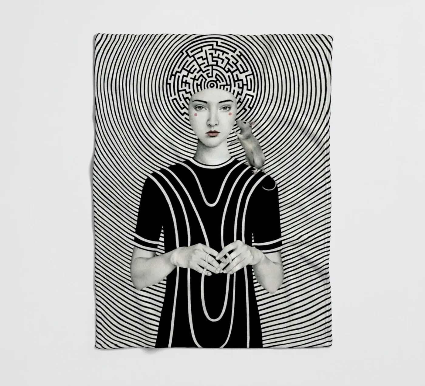 Mara fleece blanket by Sofia Bonati