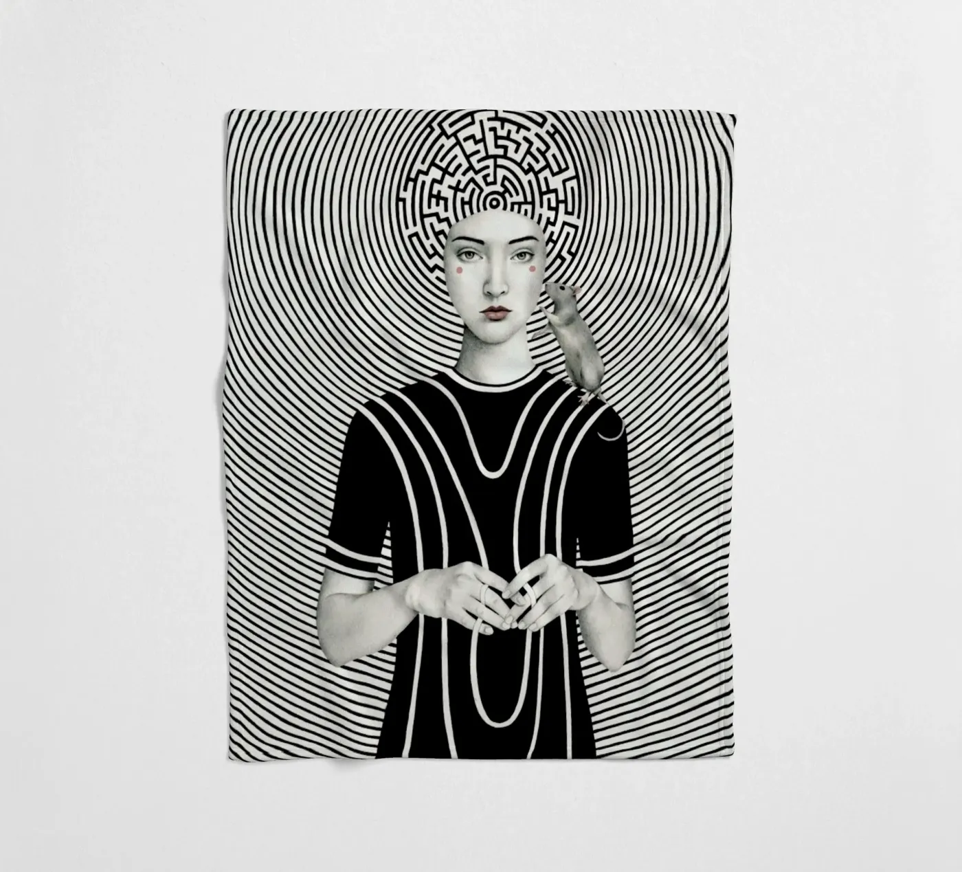 Mara fleece blanket by Sofia Bonati