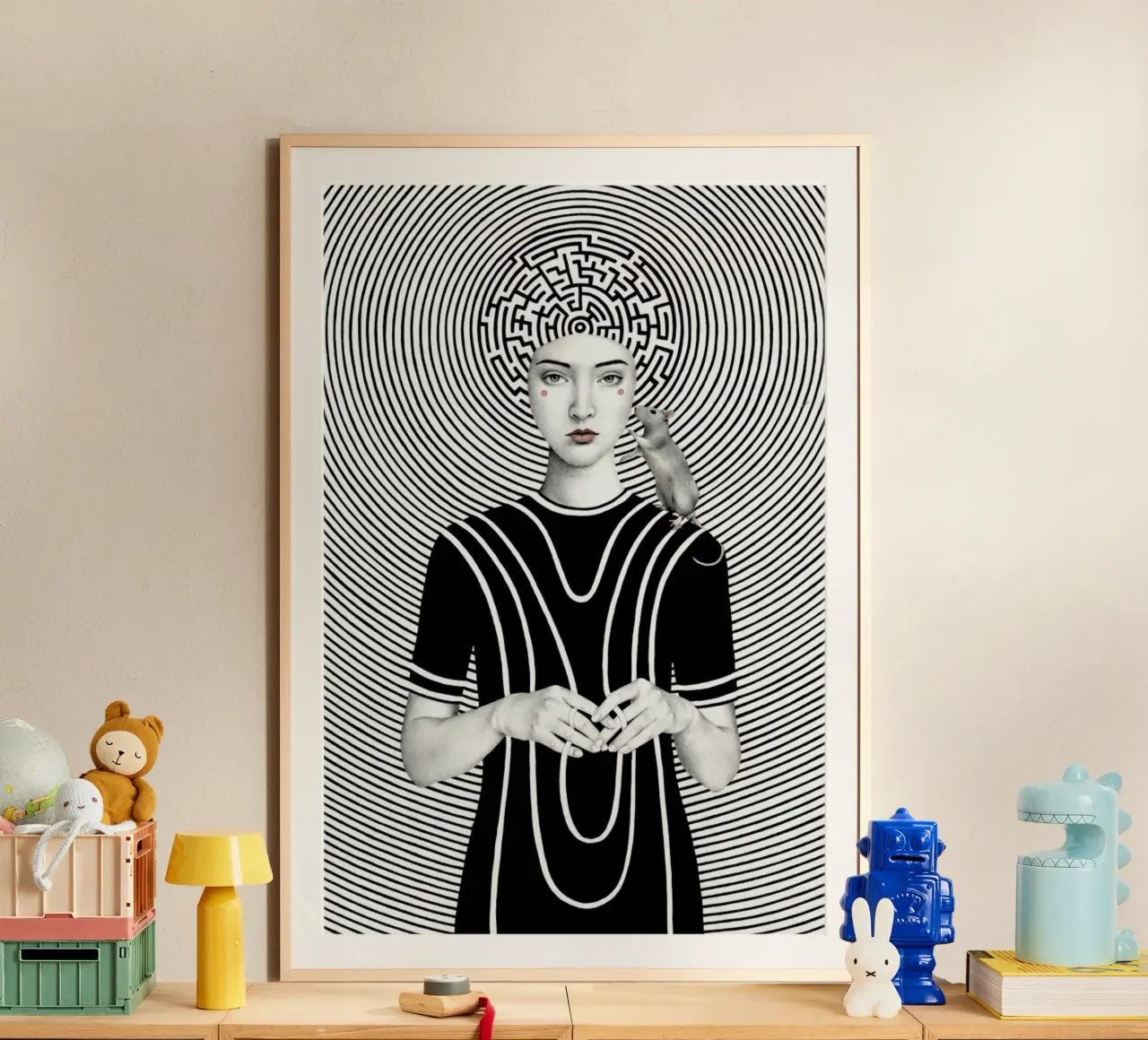 Mara poster con telaio in plastica da Sofia Bonati
