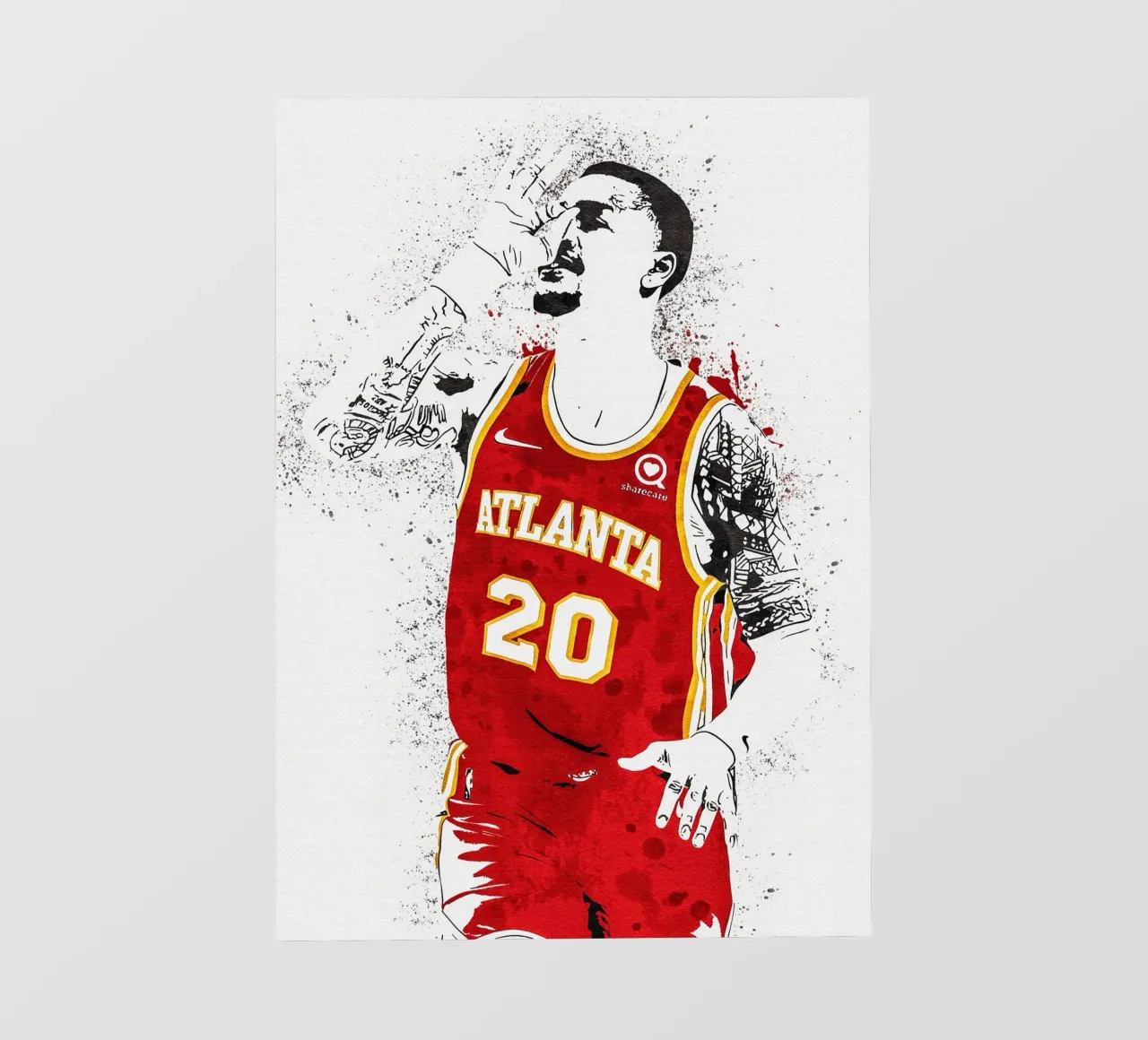 John Collins Atlanta Hawks 1 pellicola backlit da tenten