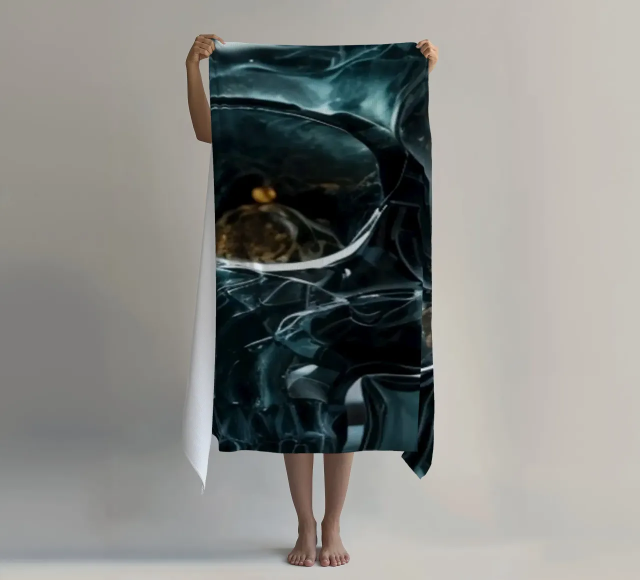 Skull Abstract Fantasy beach towel by LM2KONE
