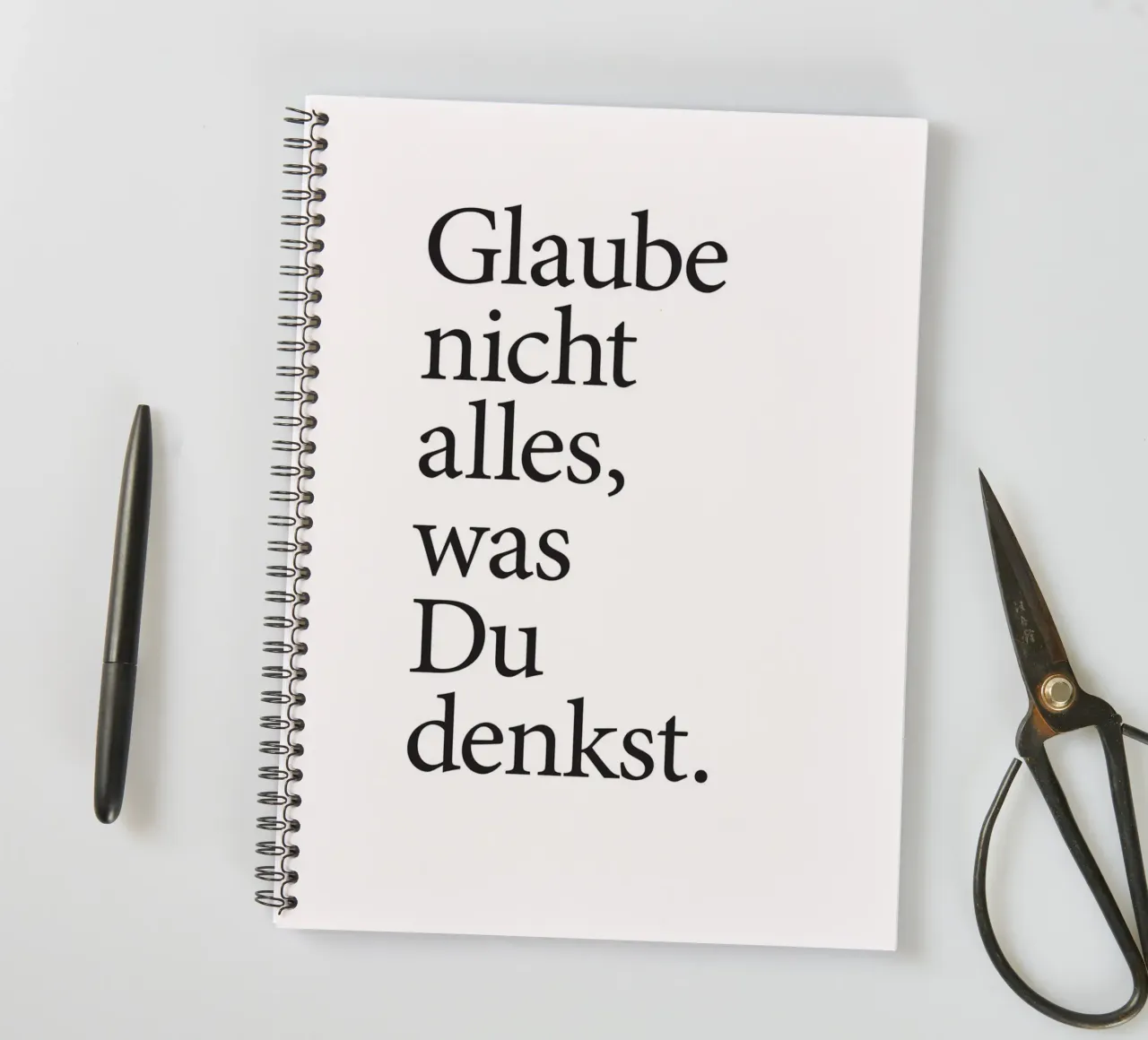 glaube nicht alles was du denkst carnet à spirale de Kavanga