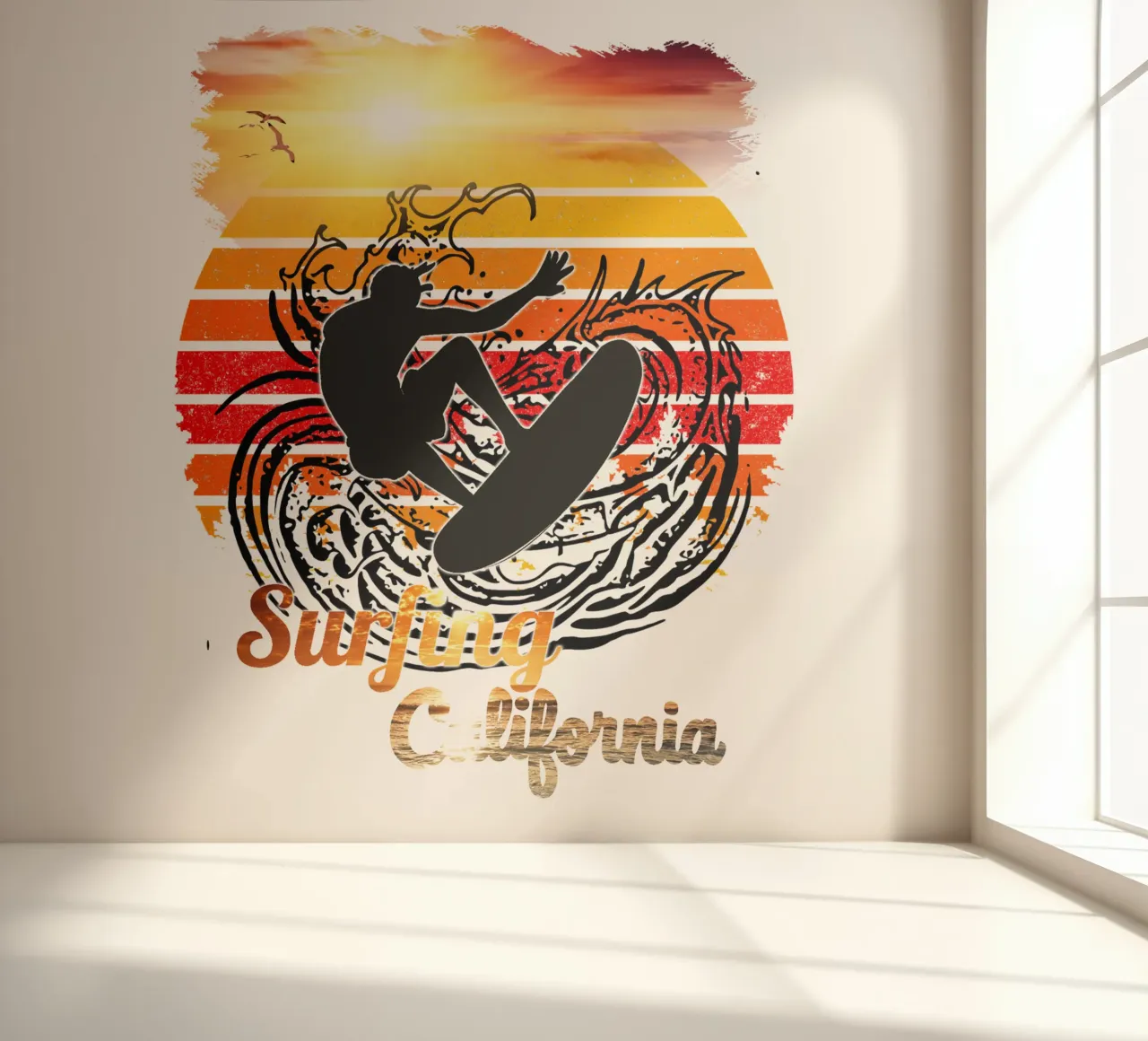 Surf Life Oval 2a - Summer Sun Vibes 15b papier peint photo de surfer28
