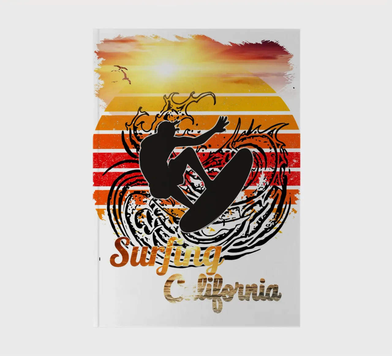 Surf Life Oval 2a - Summer Sun Vibes 15b notebook by surfer28