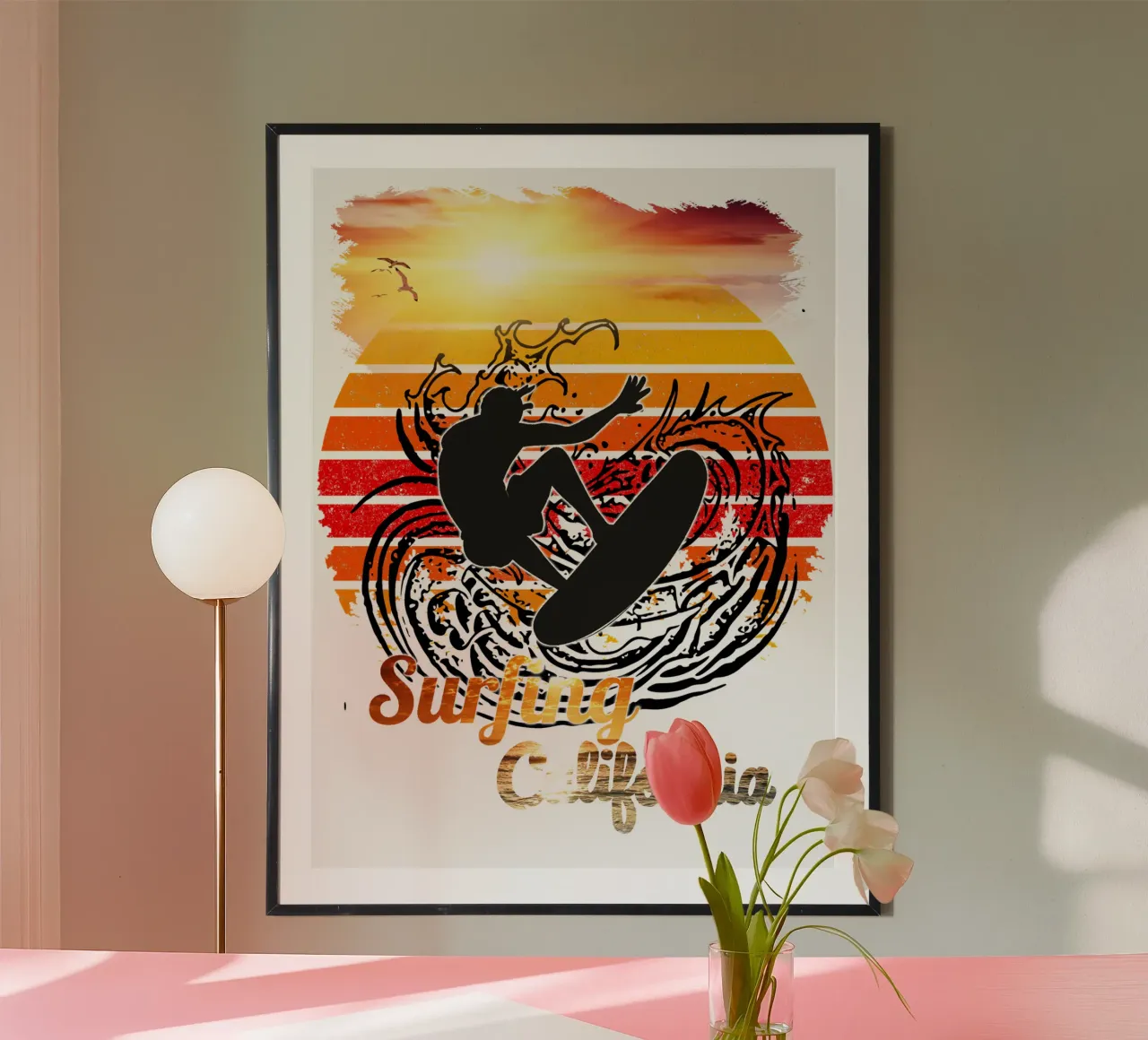 Surf Life Oval 2a - Summer Sun Vibes 15b poster da surfer28