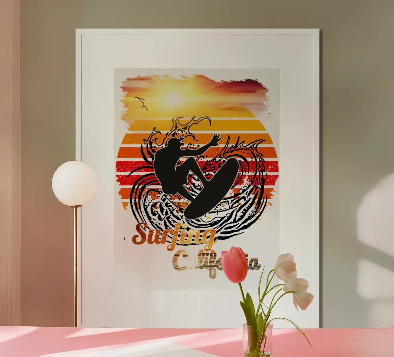Surf Life Oval 2a - Summer Sun Vibes 15b poster da surfer28