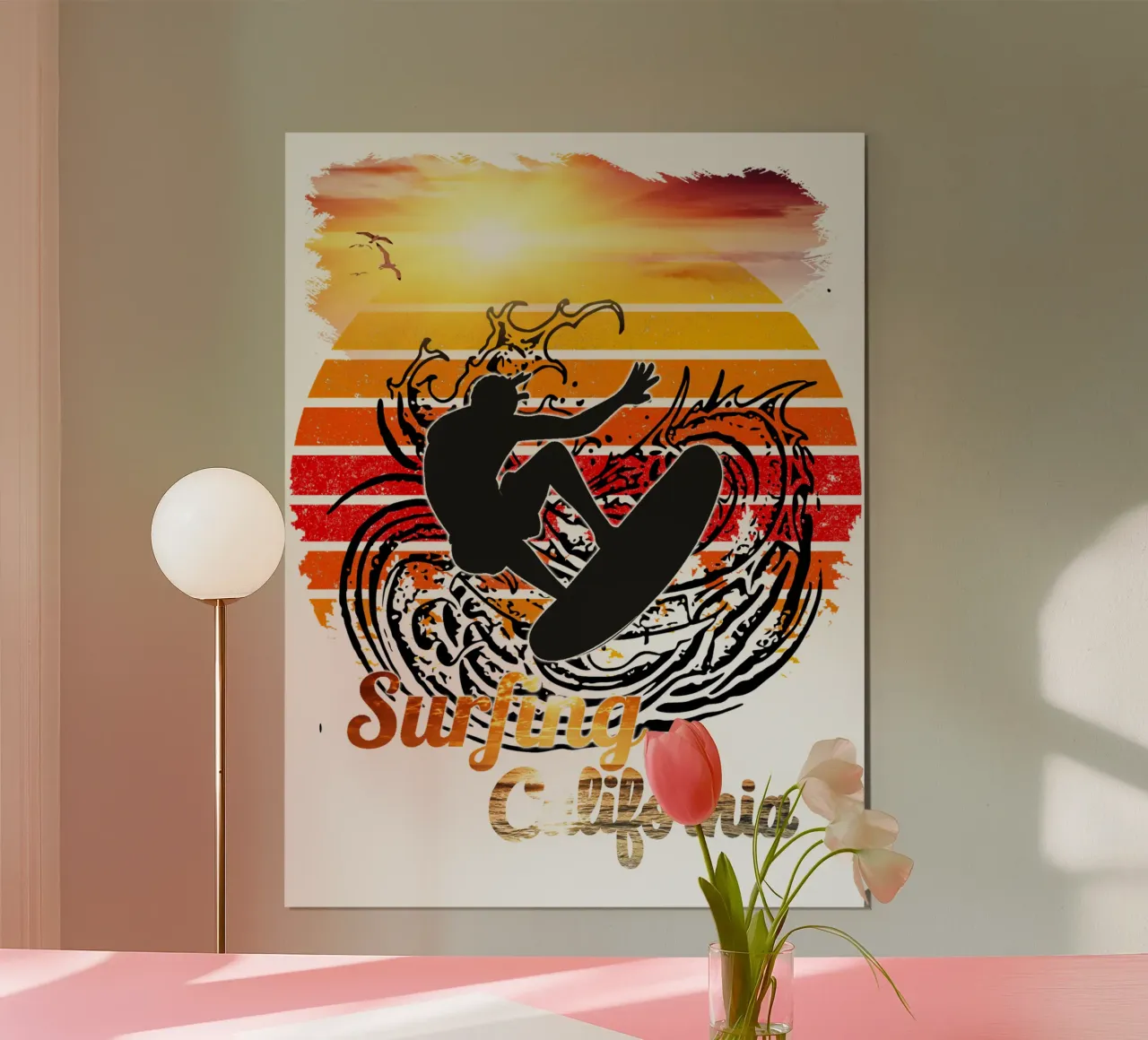 Surf Life Oval 2a - Summer Sun Vibes 15b poster da surfer28