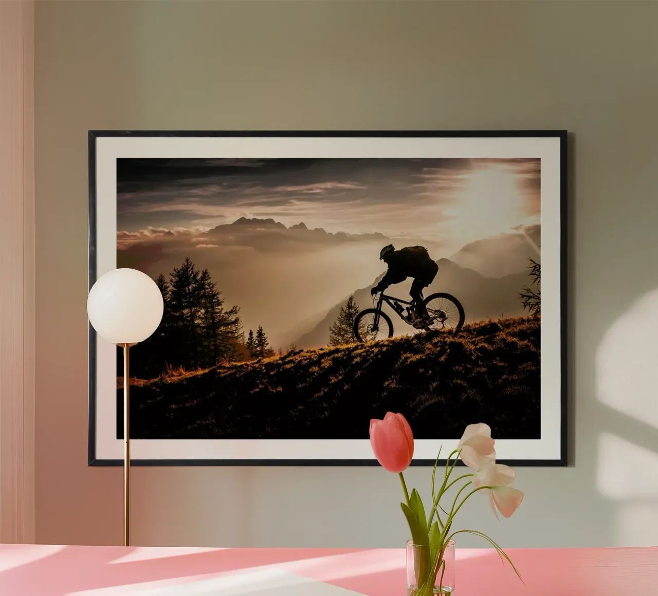 Golden Hour Biking poster de Pictufy