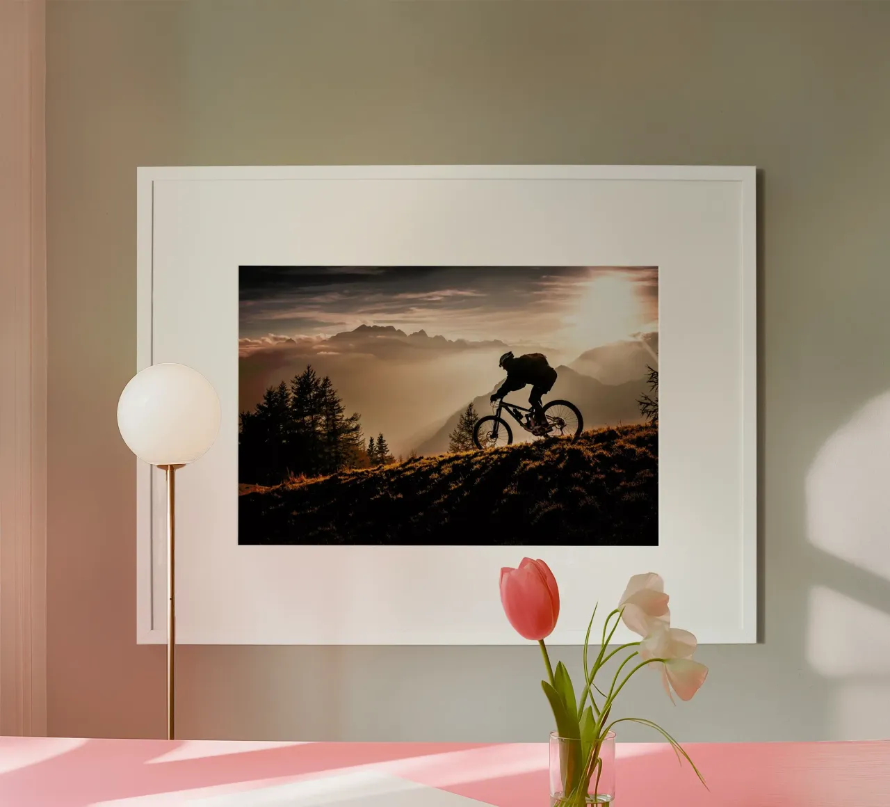 Golden Hour Biking poster de Pictufy