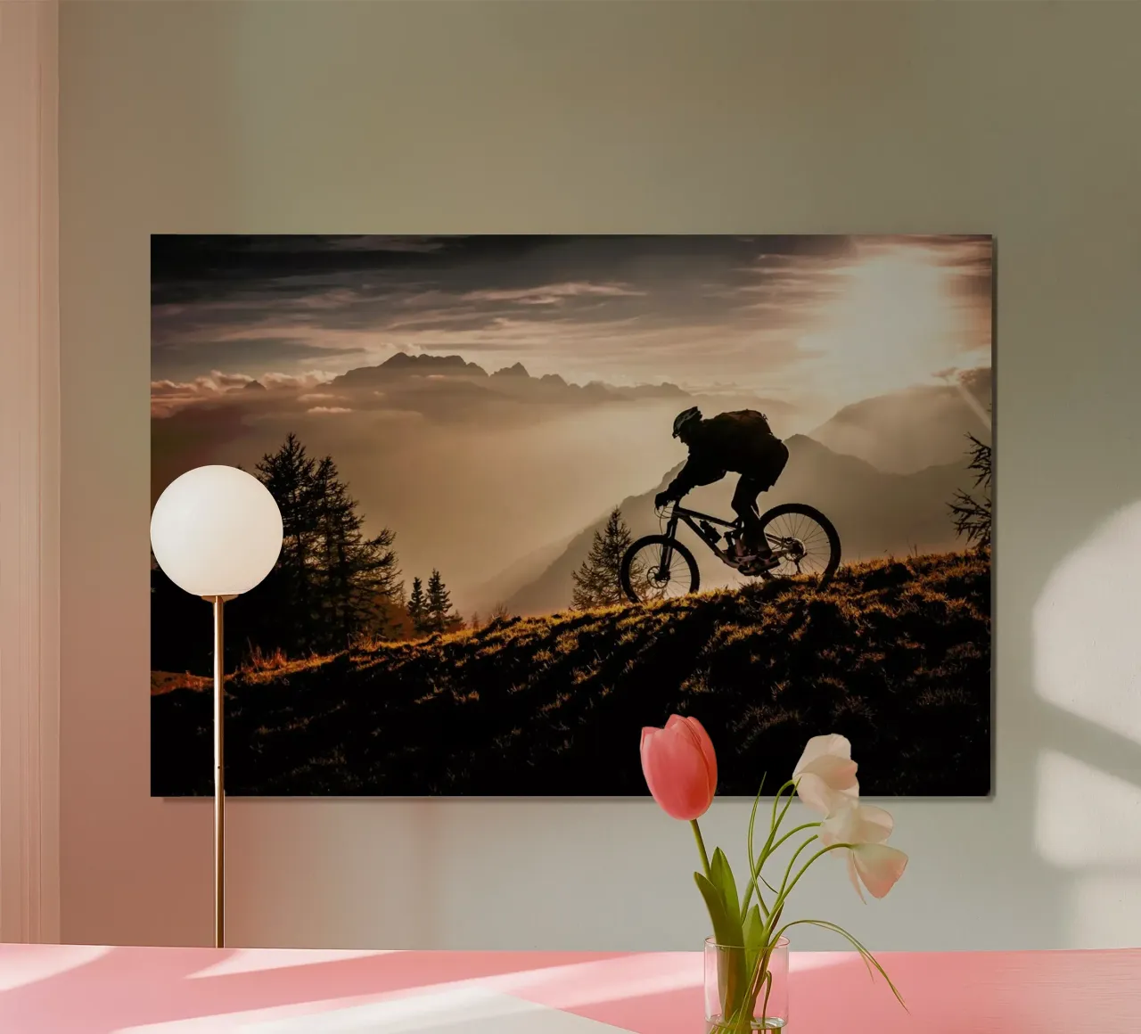 Golden Hour Biking poster de Pictufy