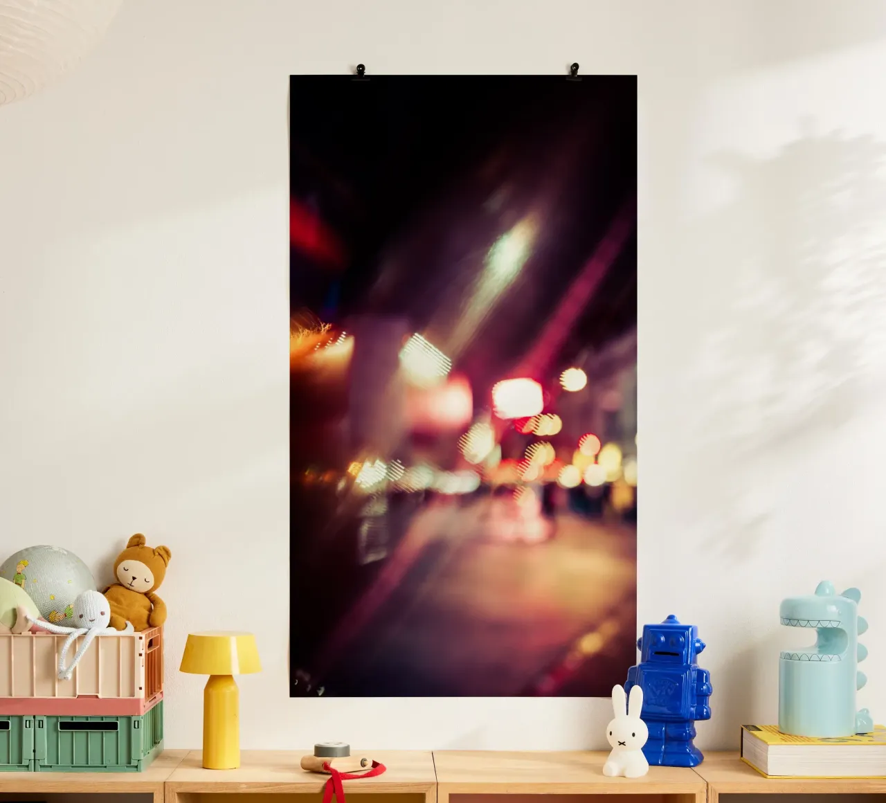 Abstrakt London poster con telaio in legno da Flo Klein