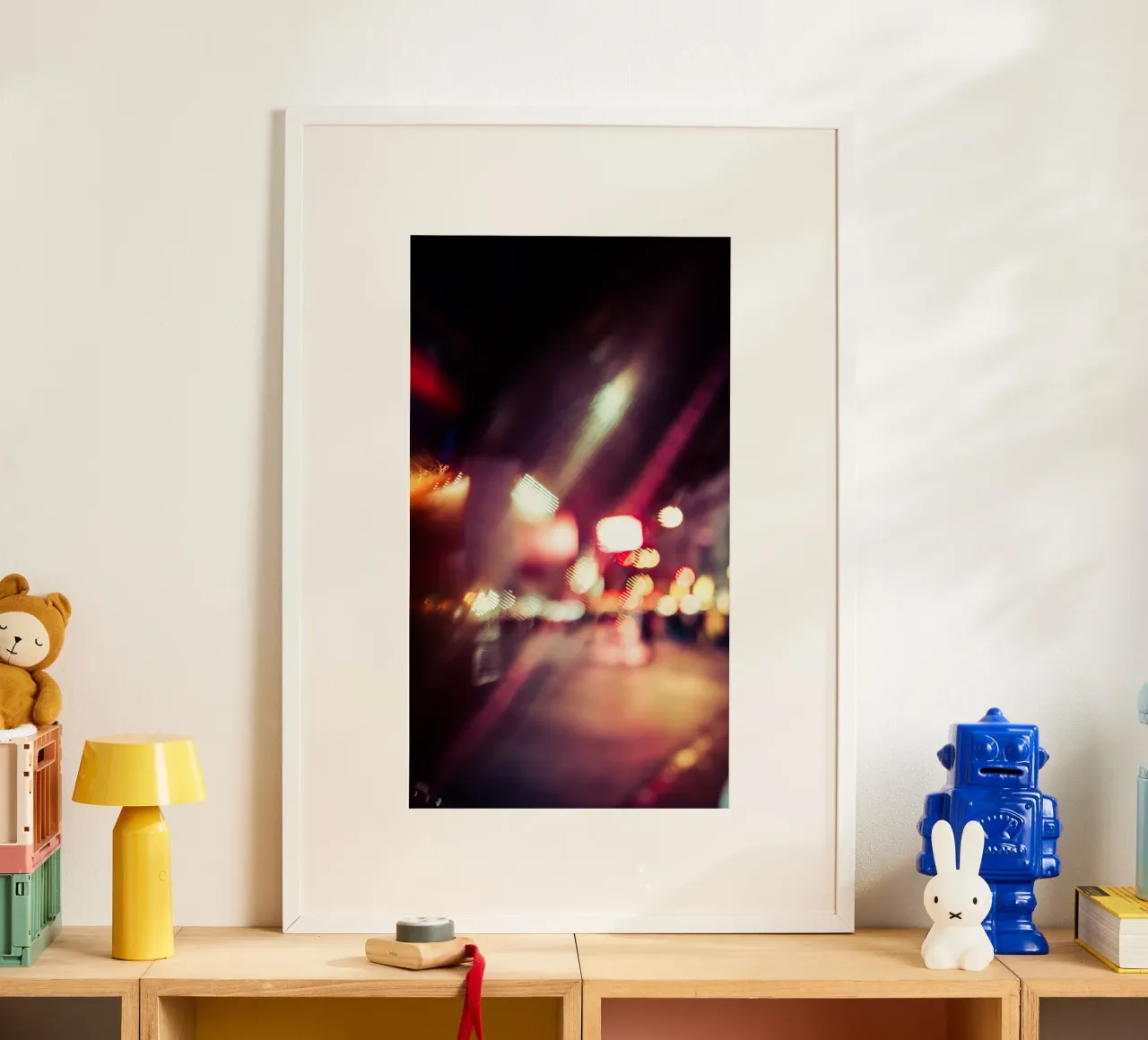 Abstrakt London poster con telaio in legno da Flo Klein