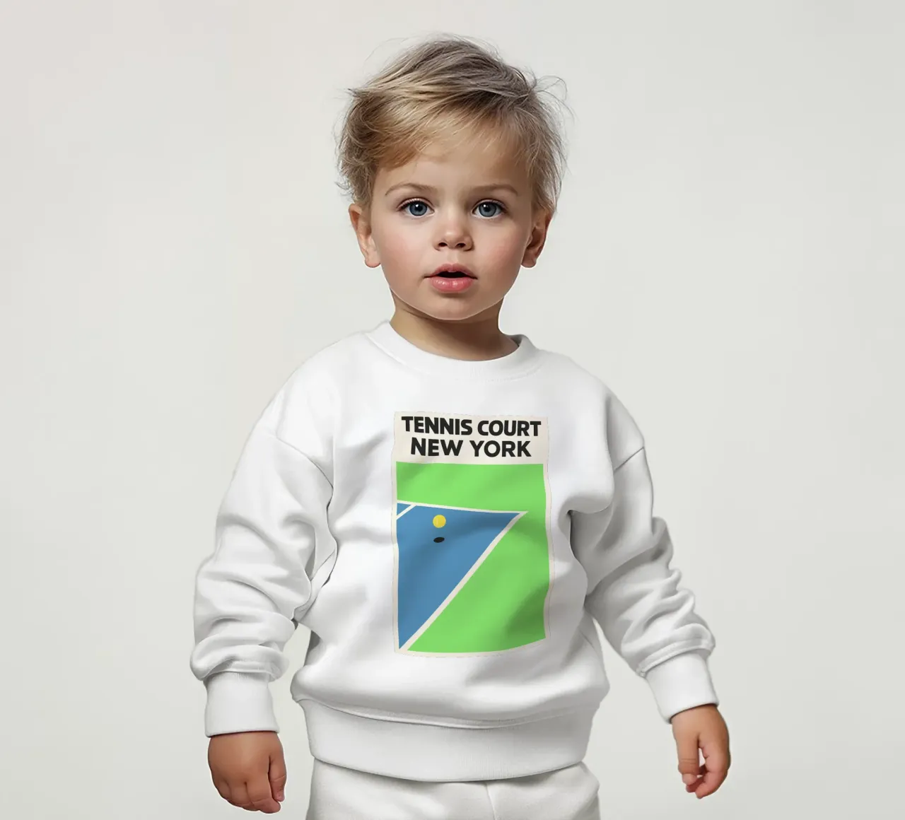 Match Point NYC – Retro Court Vibes felpa neonato da SMPLE