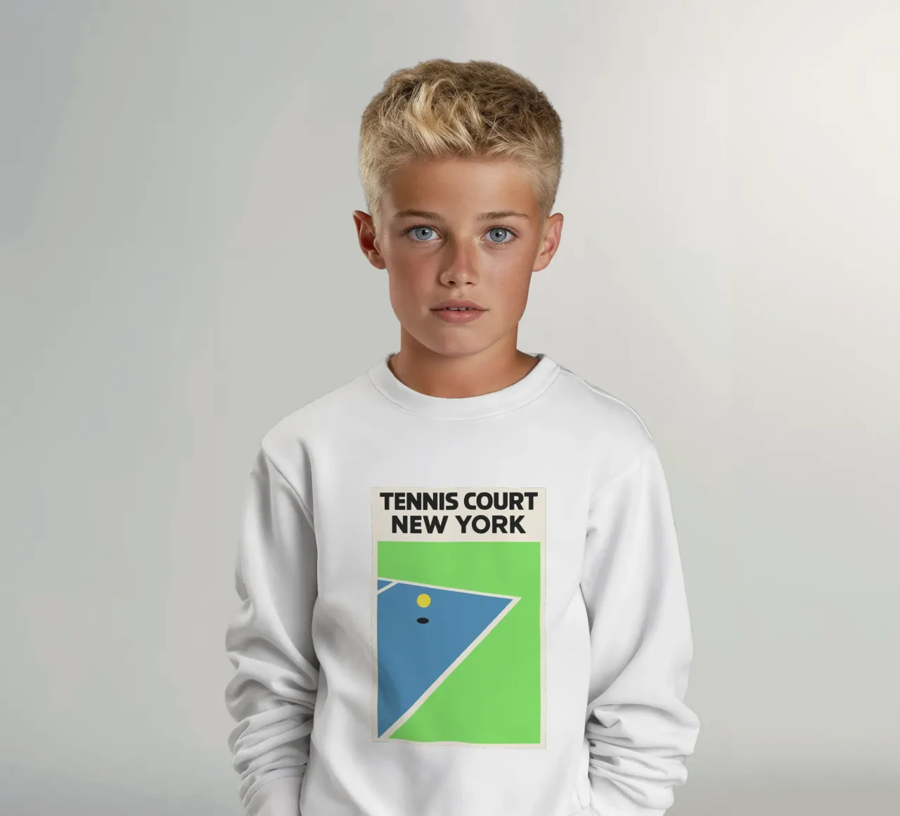 Match Point NYC – Retro Court Vibes felpa bambino da SMPLE