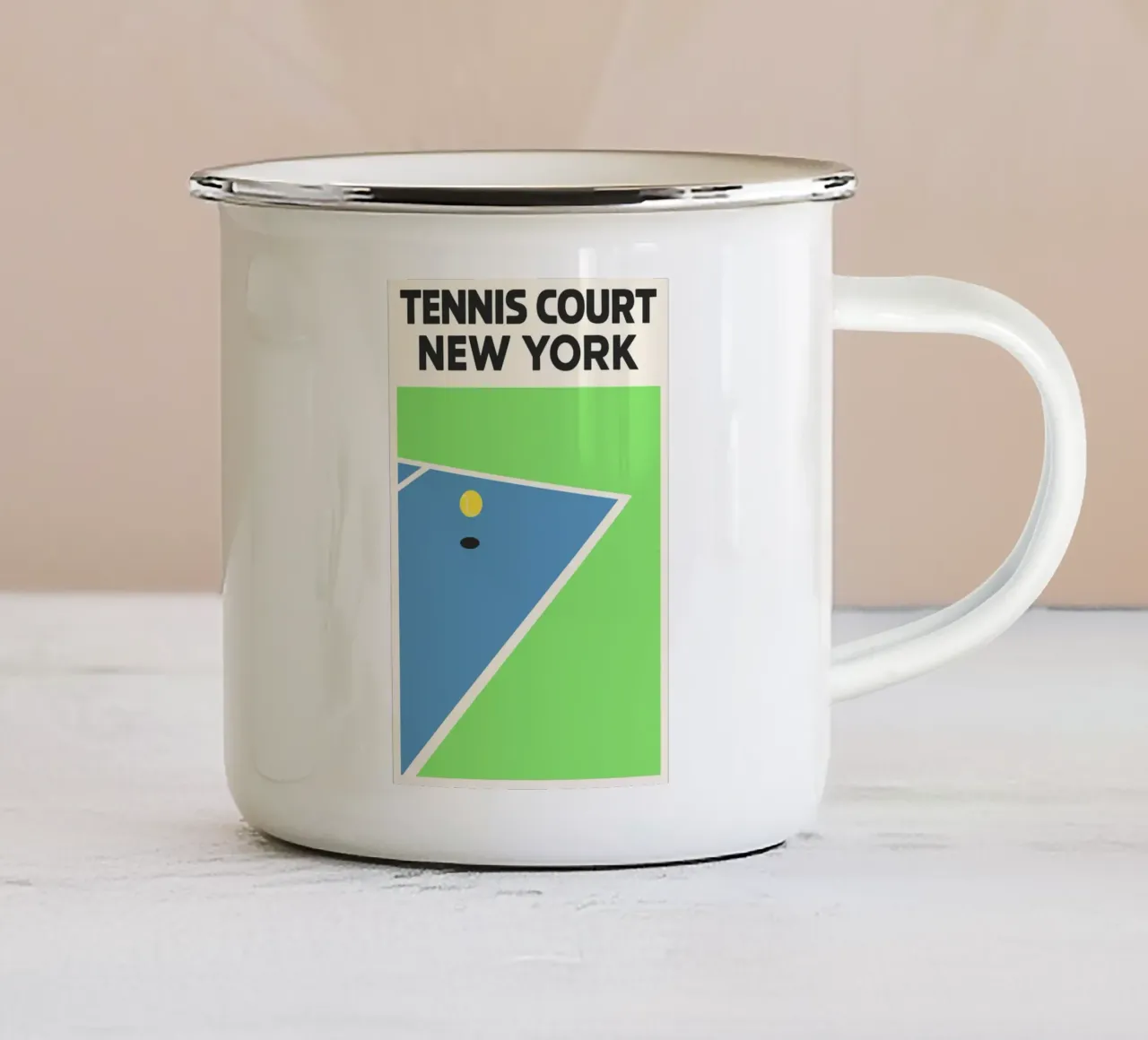 Match Point NYC – Retro Court Vibes tazza in smalto da SMPLE