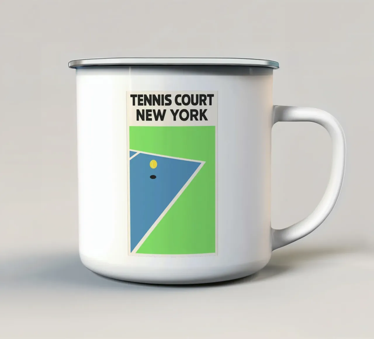 Match Point NYC – Retro Court Vibes tazza in smalto da SMPLE