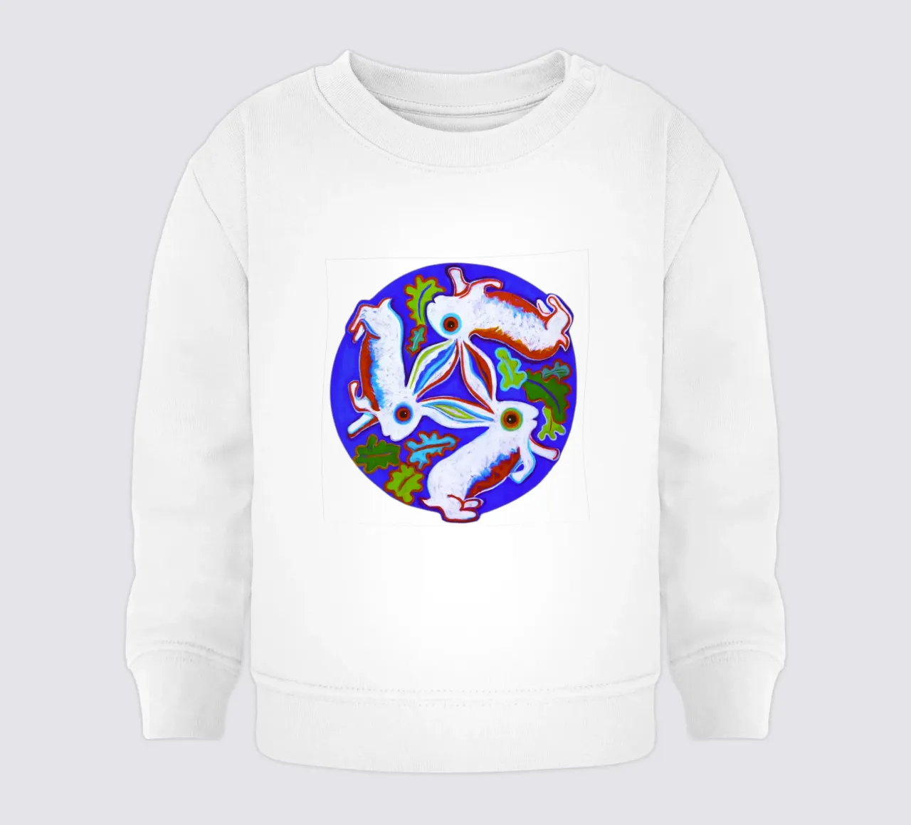 Mandala de la triple liebre sudadera de bebé de goddess art