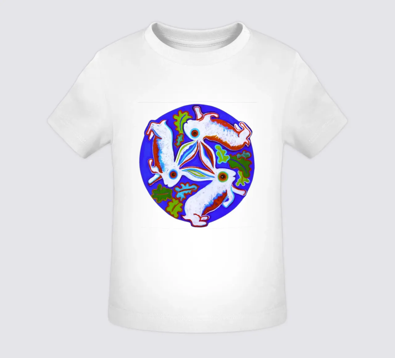 Mandala della tripla lepre maglietta neonato da goddess art