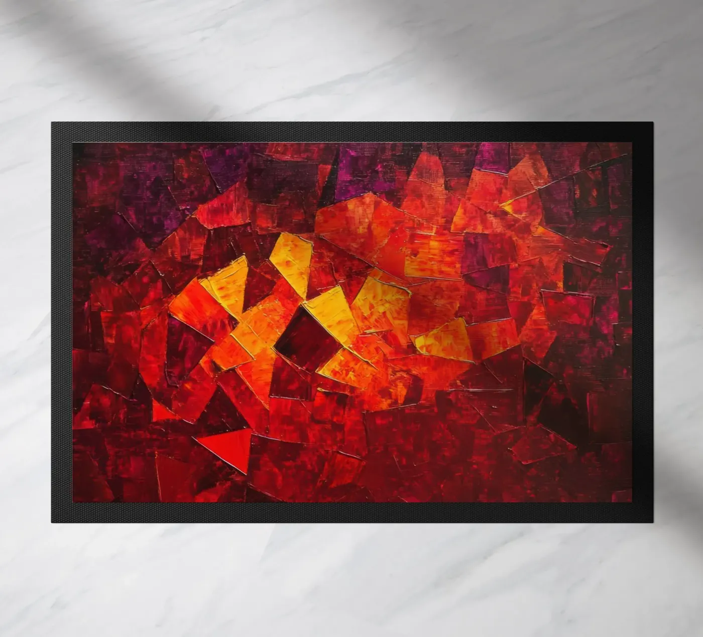 Red deurmat van Art Unleashed