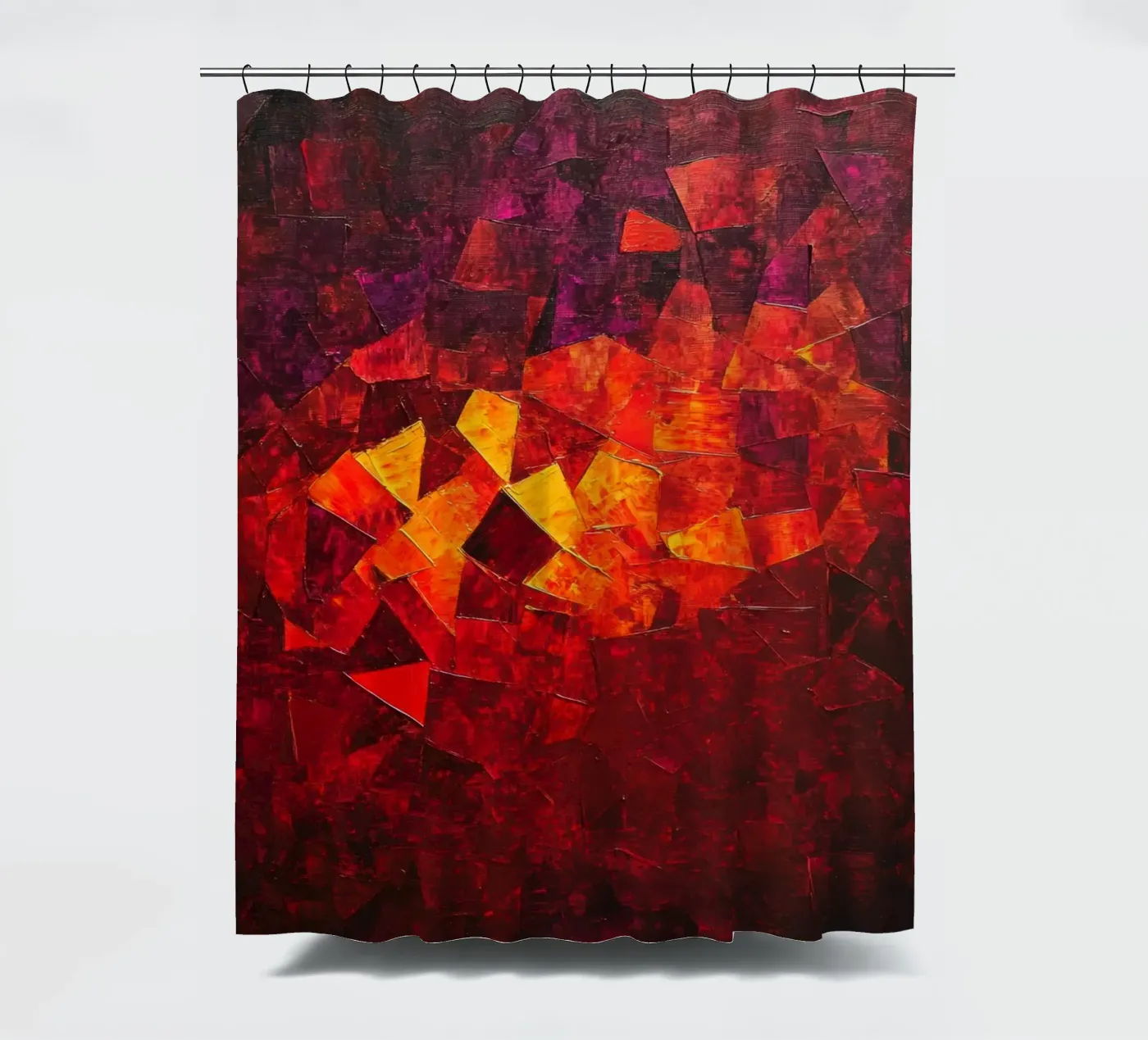 Red Duschvorhang von Art Unleashed