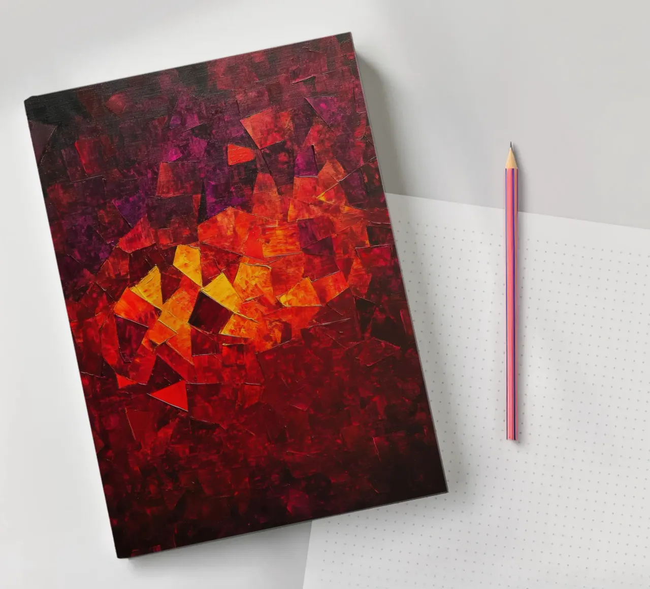 Red notebook by Art Unleashed