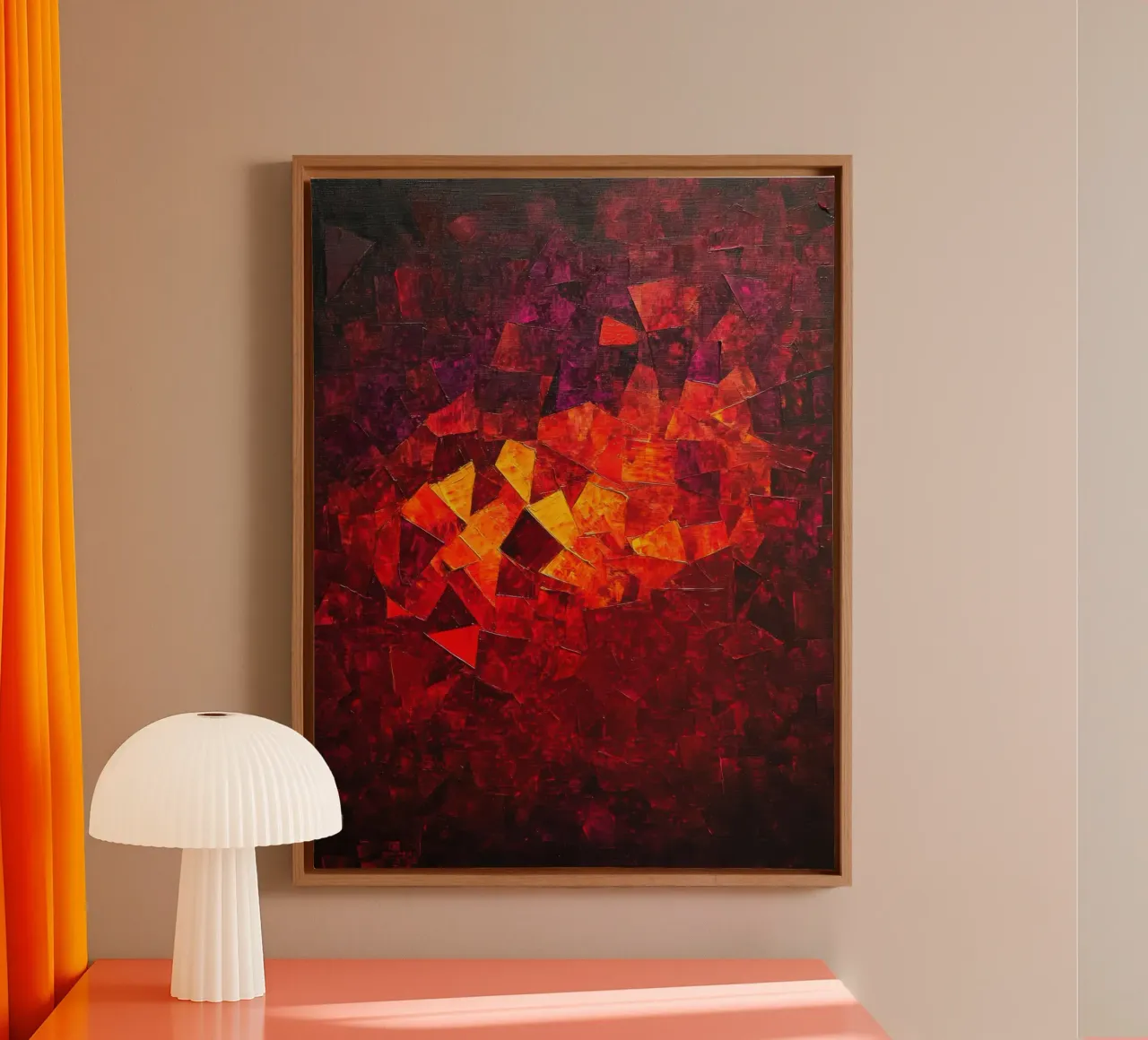 Red tela con Cornice a cassetta da Art Unleashed