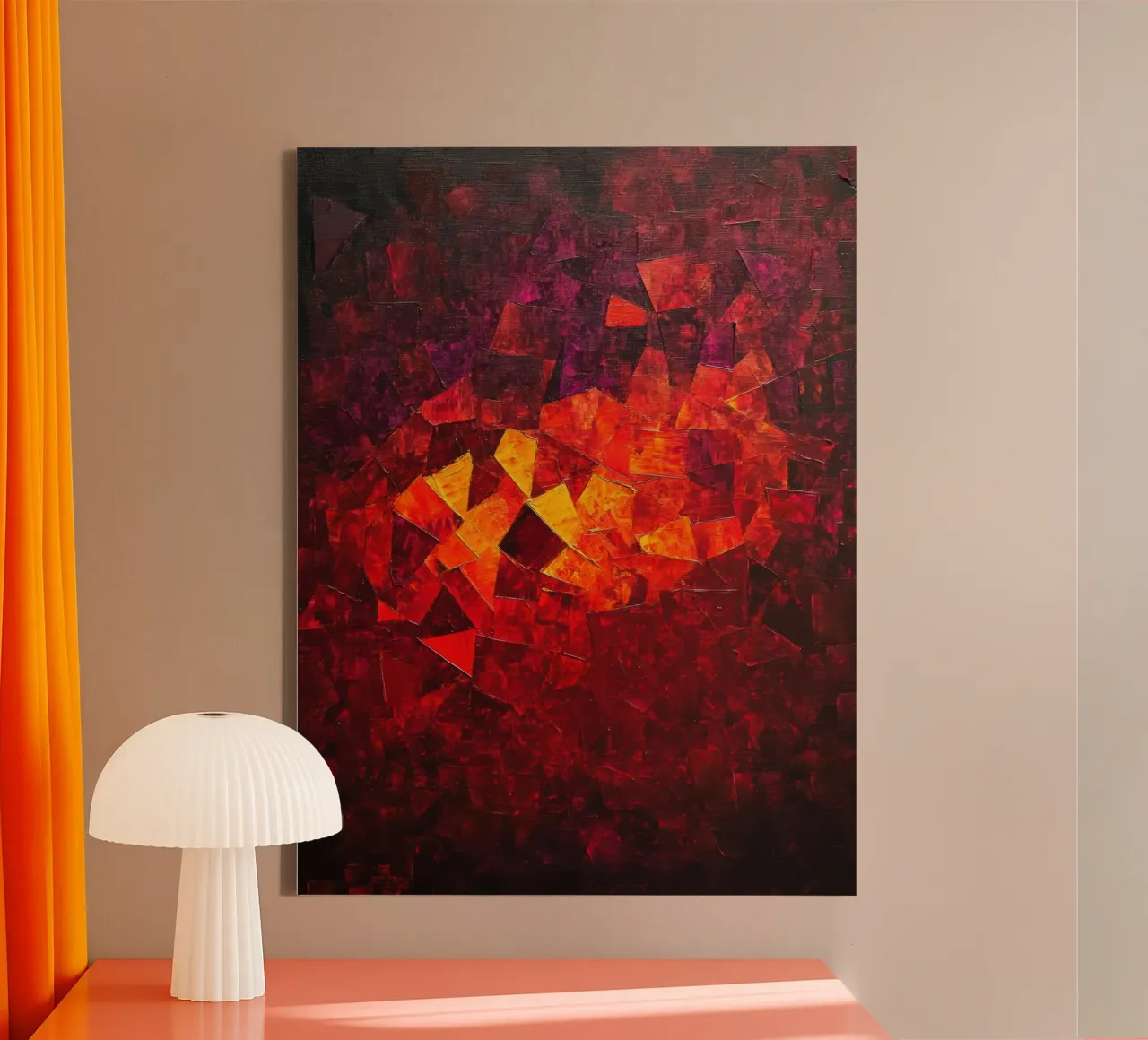 Red tela con Cornice a cassetta da Art Unleashed