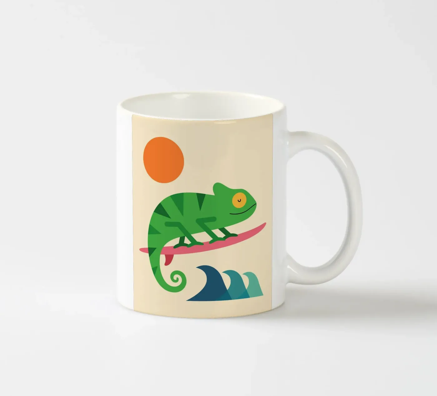 Surf Time ceramic mug by Andy Westface