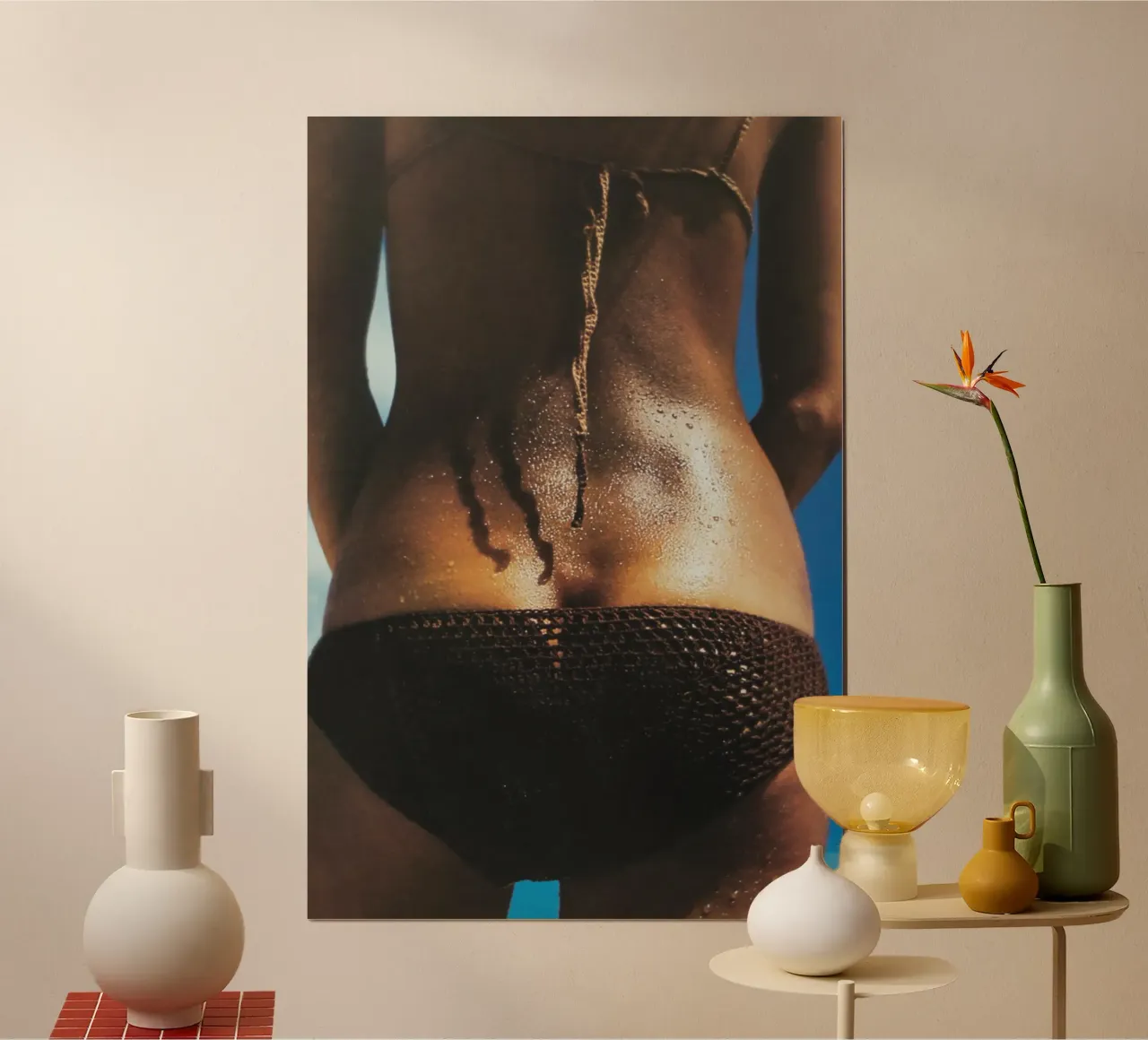 Bikini vintage poster con telaio in plastica da Carinaprint