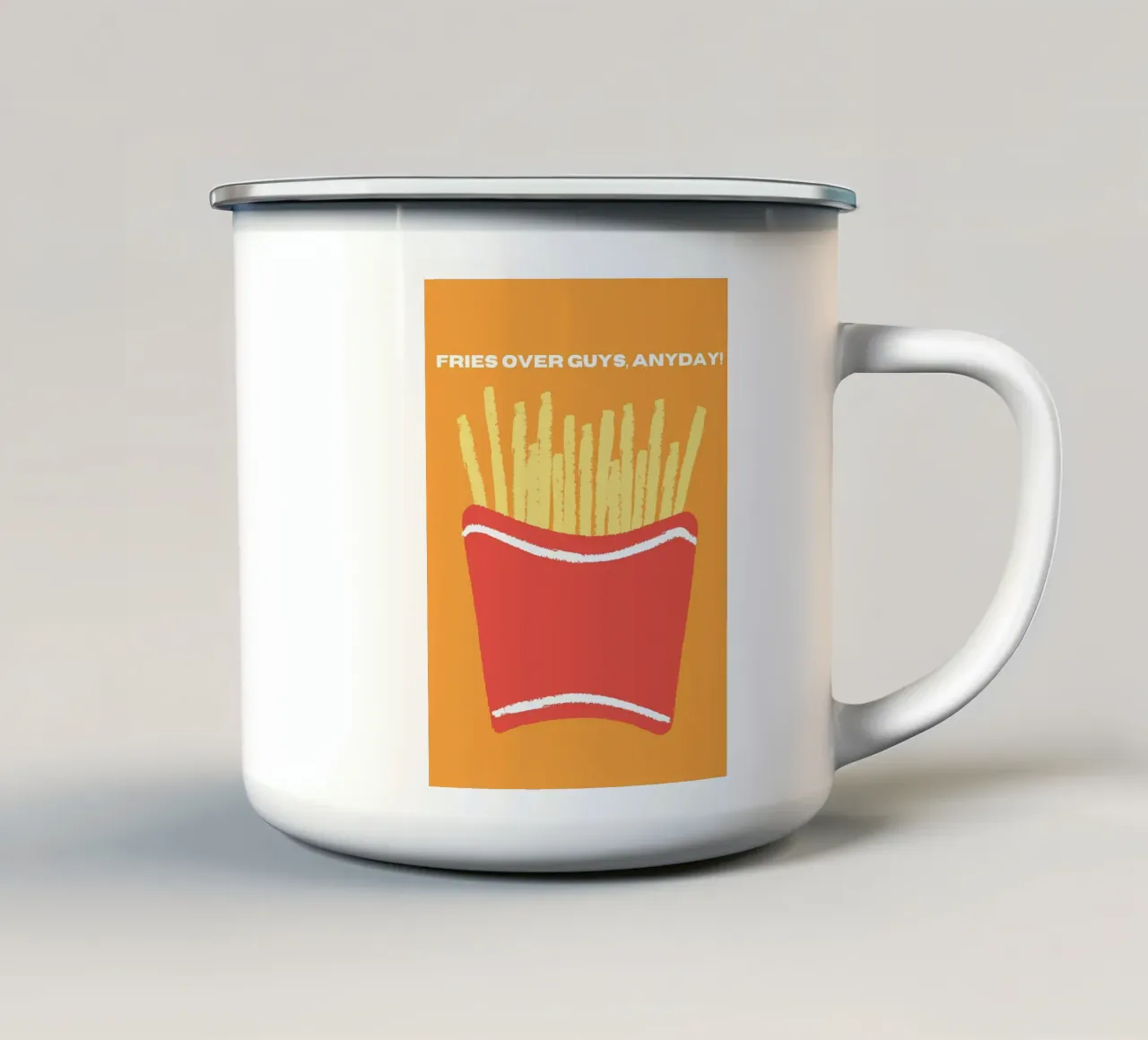Fries Over Guys tazza in smalto da Dreamer10