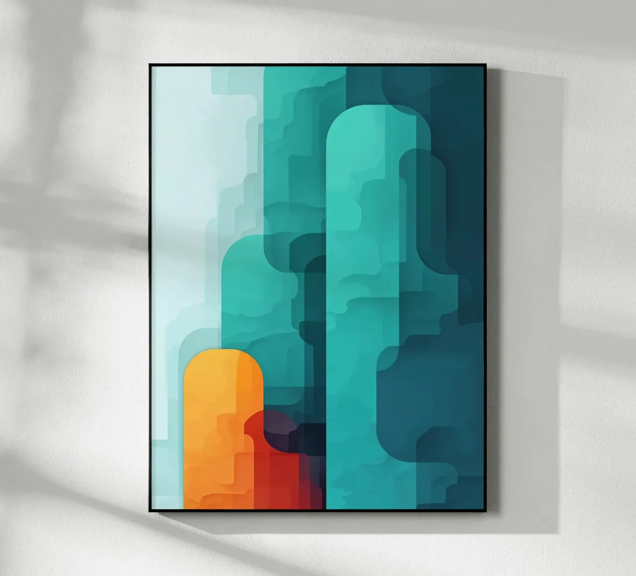 Digitalisierte Landschaft Acryl-Glas von Little Things