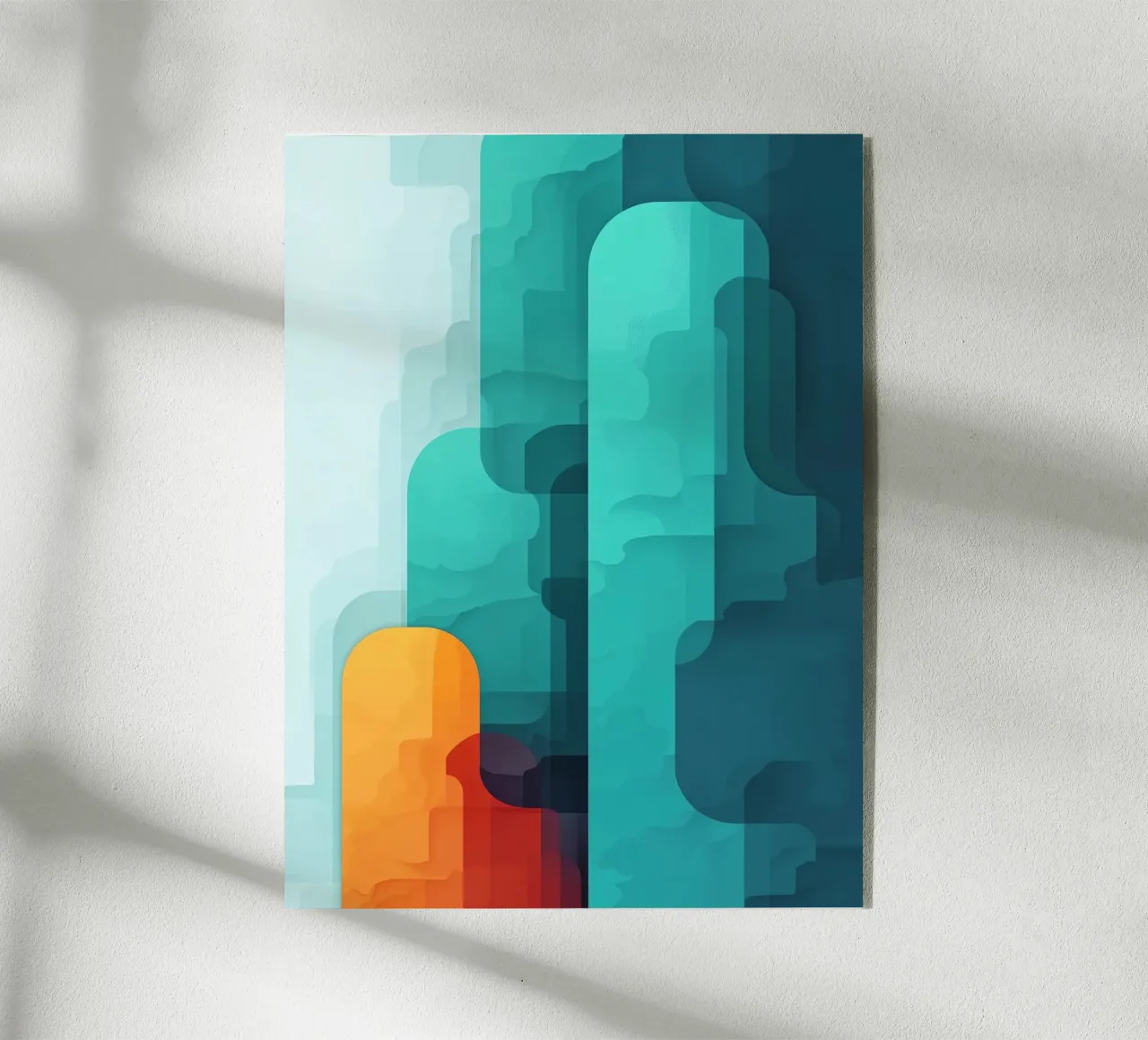 Digitalisierte Landschaft Acryl-Glas von Little Things